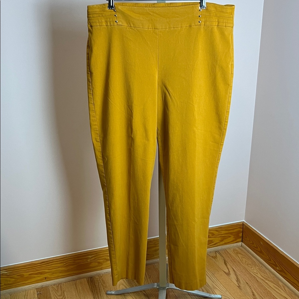 JM Collection Mustard Yellow Trousers